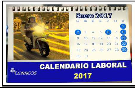 Calendario laboral 2017 de Correos Reunión Comisión de Tiempo de Trabajo