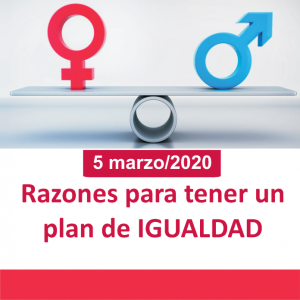 Razones para tener un plan de igualdad. Jornada con Carolina Martínez Moreno.