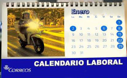 Mayo y sin Calendario laboral 2020 en Correos