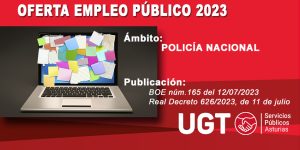 Publicada la Oferta de Empleo Público 2023 en la Policía Nacional