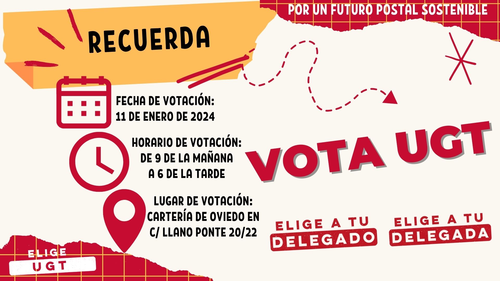 Elecciones sindicales Correos a tener en cuenta al ir a votar UGT