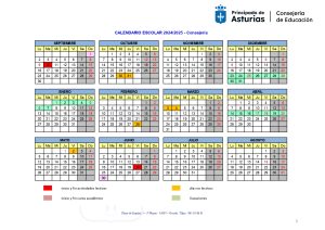 Calendario escolar 2024/25